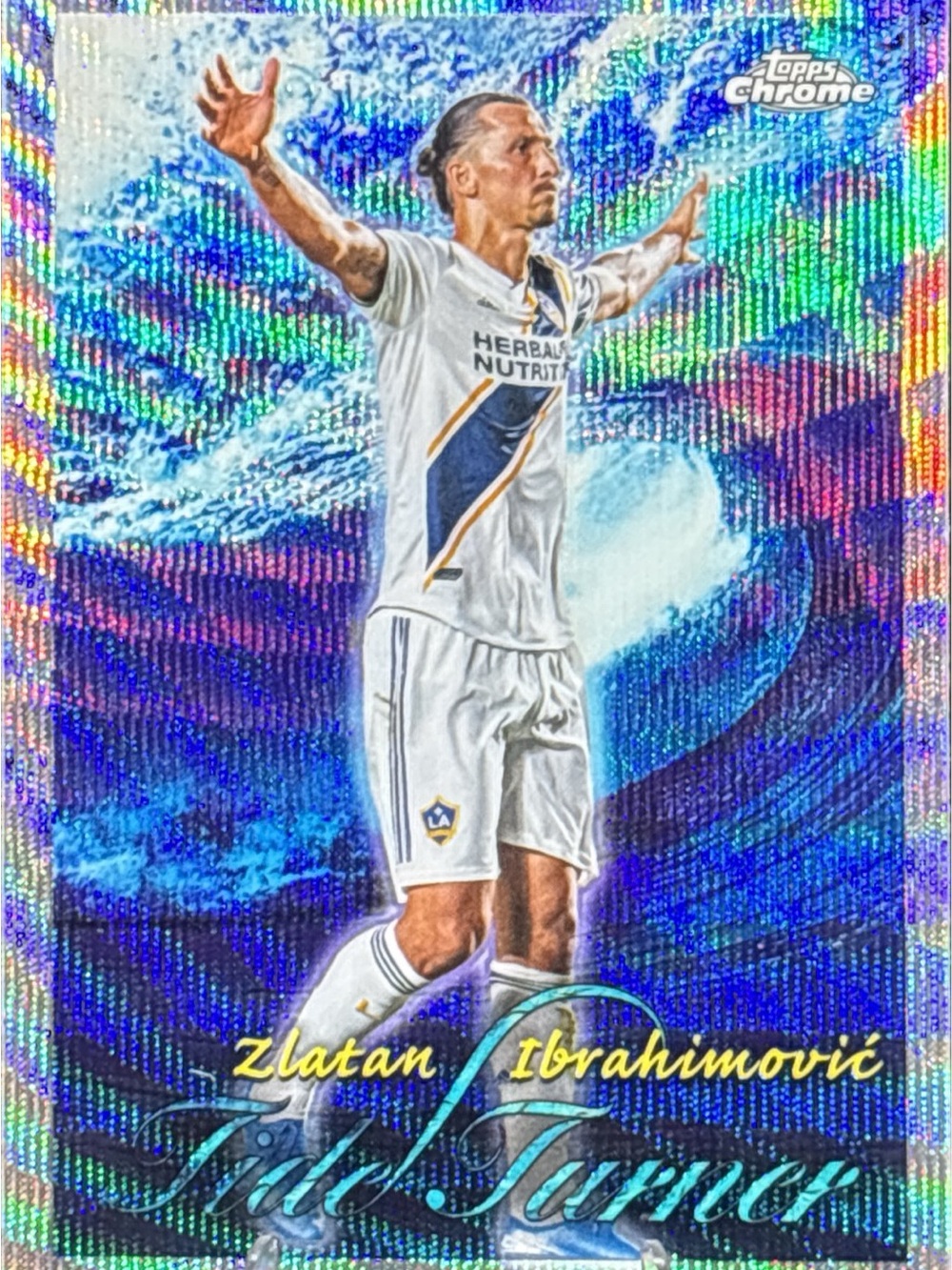 Topps Chrome Zlatan Ibrahimović Tide Turner Holographic Soccer Card